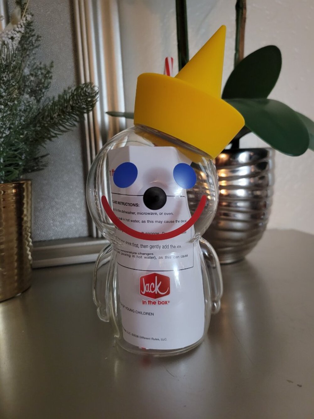 Jack in the Box Glass Sipper Cup Limited Edition 2026 - NEW IN BOX